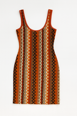Vestido Dereck Heart Corto Multicolor Estilo Étnico - Size M