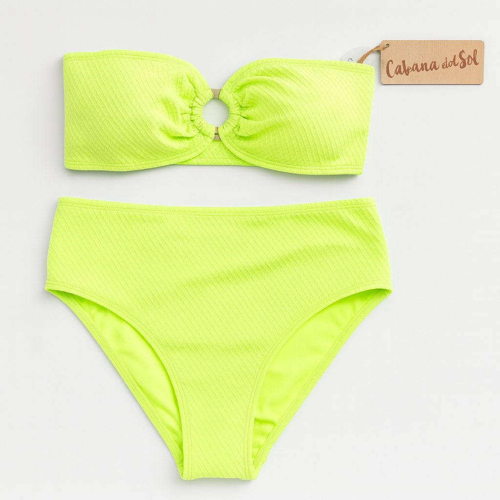 Bikini Cabaña del Sol Neón con Top Bandeau - Size M_0