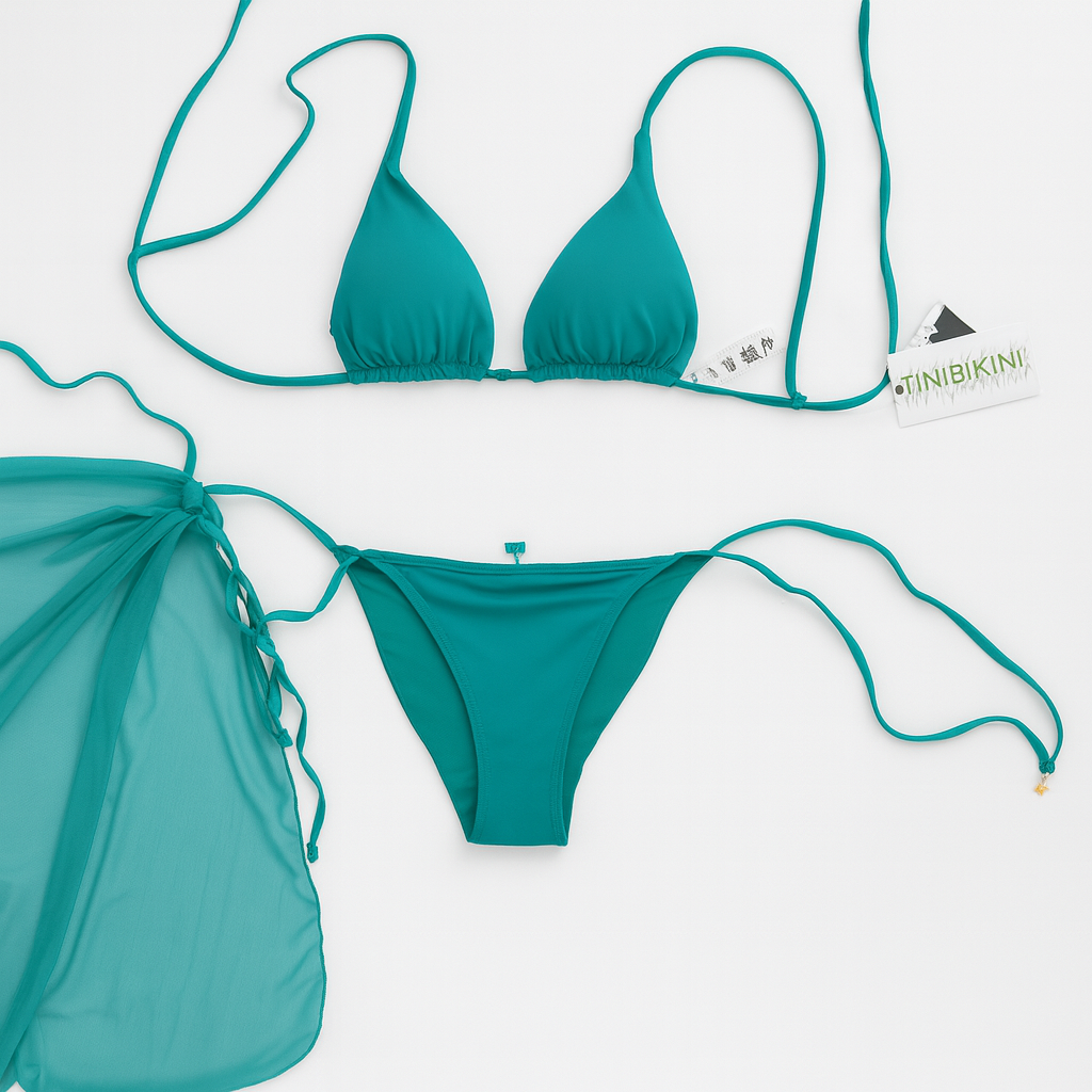 Bikini Tini Bikini Verde Aqua de 3 Piezas - Size M_0