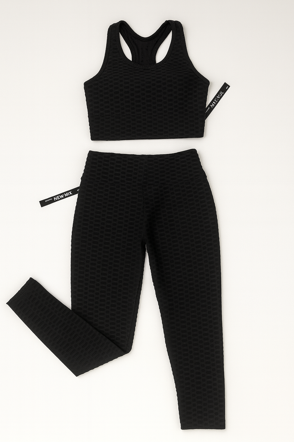Legging New Mix Negro Texturizado - Size XL_1