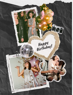 Retro Photo Collage Birthday Card