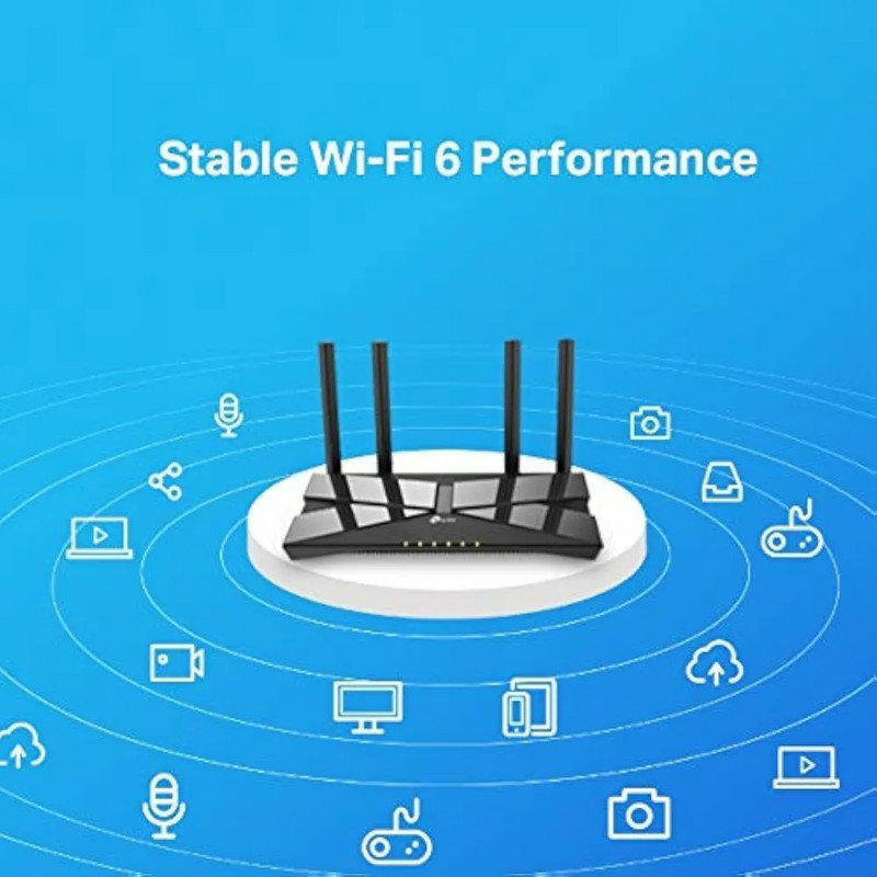 TP-Link WiFi 6 AX1500 Mbps Archer AX10,Smart WiFi,Triple-Core CPU, Gigabit, Dual-Band OFDMA, MU-MIMO, Compatible with Alexa, Wireless Router,Black_3