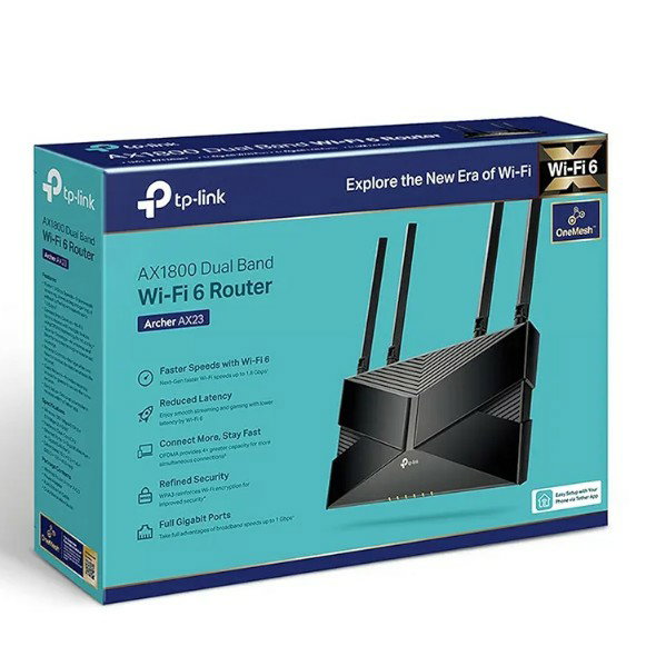 TP-Link Archer AX23 AX1800 Dual-Band Wi-Fi 6 Router (1800 Mbps Speed Gigabit Wireless | Beamforming OFDMA | Next-Gen Platform Dual-Core CPU | One Mesh Easy Setup) Black_1
