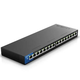 Linksys LGS116P 16 Port Gigabit Unmanaged Network PoE Switch with 8 PoE+ Ports @ 80W - Ideal for Business, Home, Office, IP Surveillance - Ethernet Switch Hub with Metal Housing, Desktop / Wall Mount