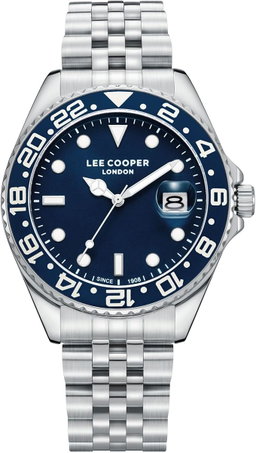 Lee Cooper Men's Watch, Analog Display and Metal Strap - LC08142.390, Silver
