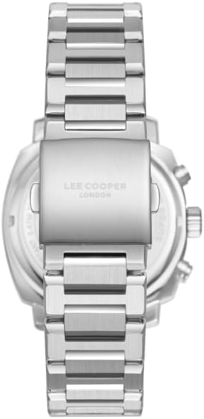 Lee Cooper Men's Watch, Multi Function Display and Metal Strap - LC08144.370, Silver_3