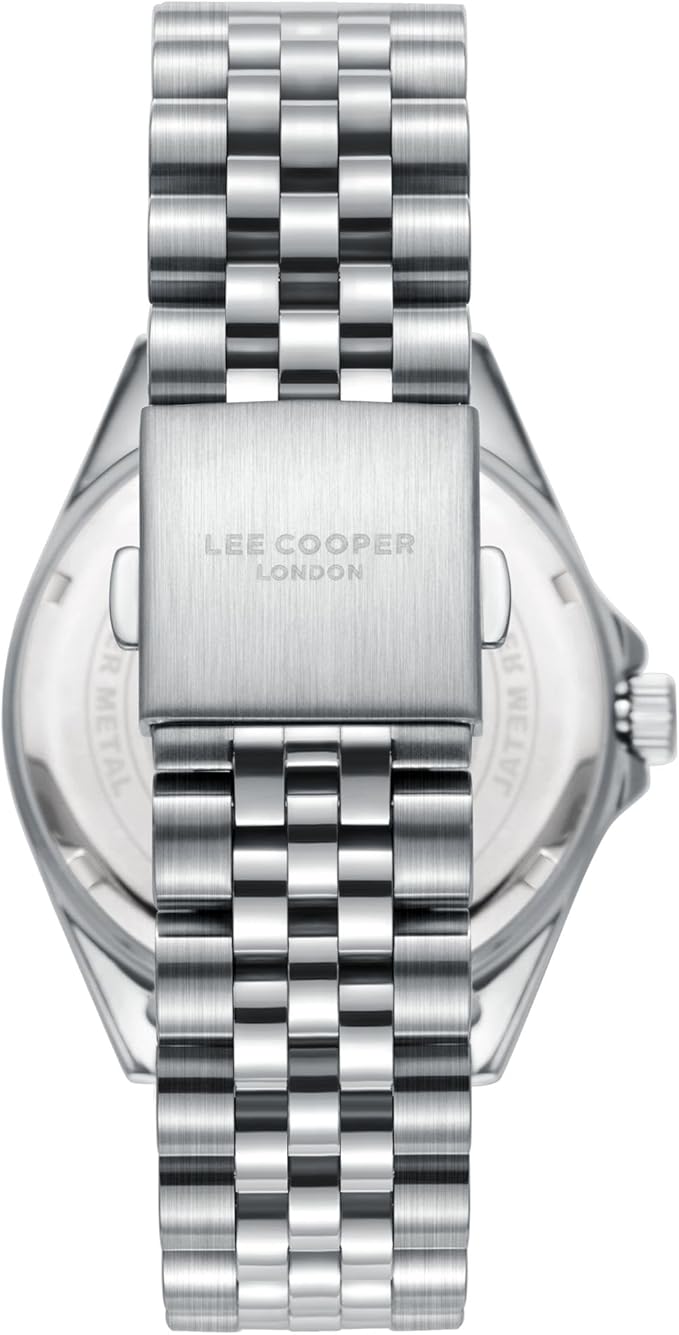 Lee Cooper Men's Watch, Multi Function Display and Metal Strap - LC08146.390, Silver_3