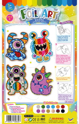 Foil Art 4-in-1 Monster Board Kit
