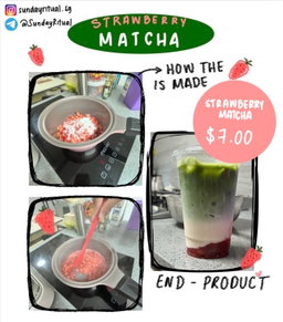 Strawberry Matcha Latte