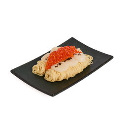 Chilled Truffle Somen w/ Salmon Ikura & Raw Hokkaido Scallops 