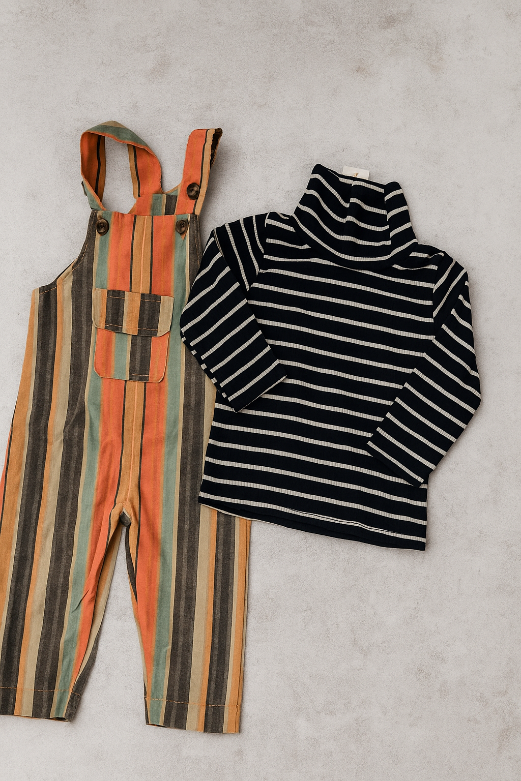 Striped Baby Overalls (6–9 months)_0