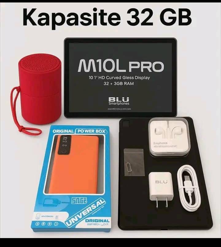 Kit Complet +BLU M10L PRO| 2024 | 3-Day Battery | 4G LTE| 10.1” Display | 32/3GB | US Version _0