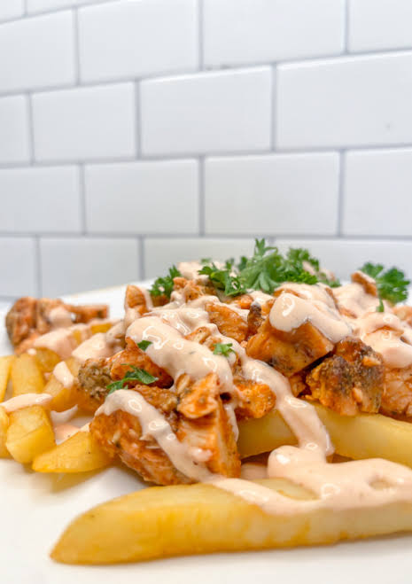 Chicken And Chips With Cream Sauce _0