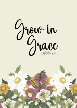 Grow in Grace Birthday Card