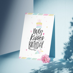 Hugs & Kisses And Birthday Wishes Card