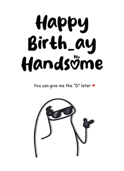 Happy Birth_ay Handsome Card