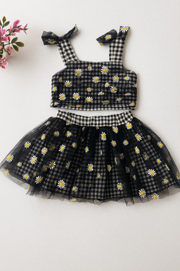Daisy Charm Gingham Tutu Set (12 Months) 