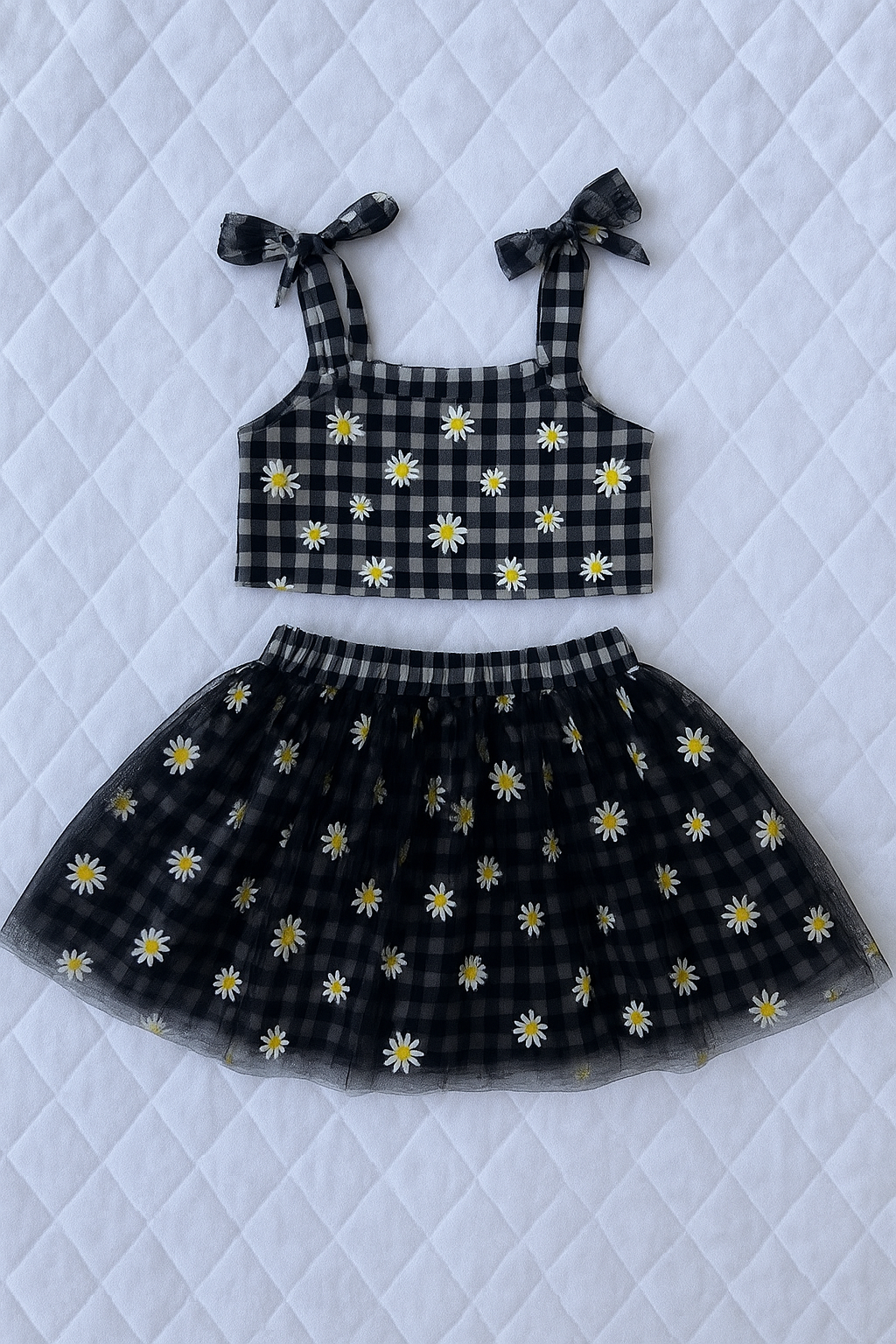 Daisy Charm Gingham Tutu Set (12 Months) _1