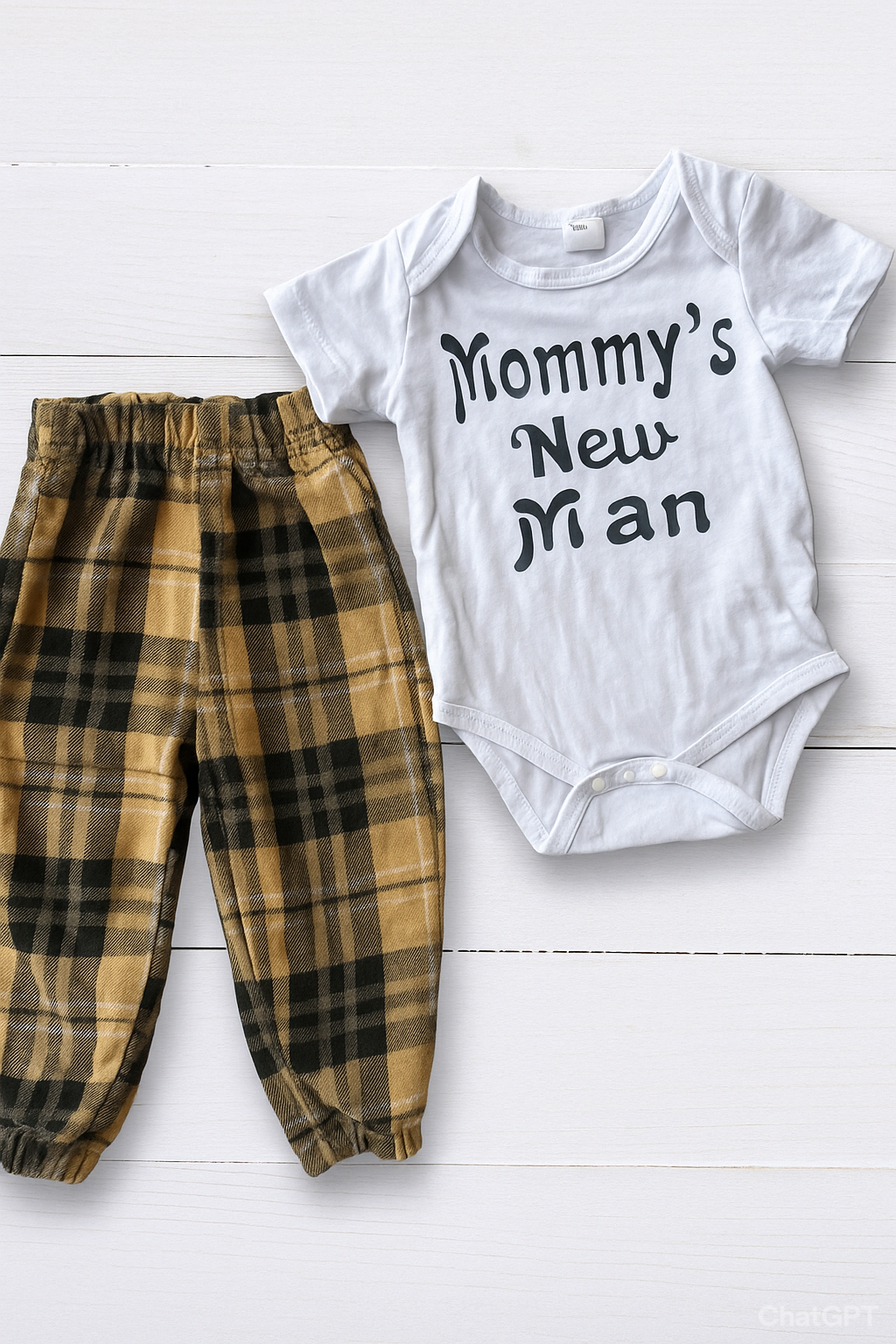 “Mommy’s New Man” Baby Outfit Set (6–9 Months)
