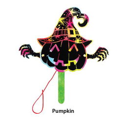 (Pack of 3) Scratch Art Halloween Puppet Kit