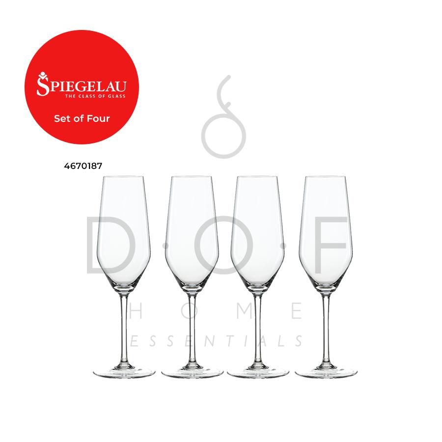 GELAS WHITE WINE SPIEGELAU STYLE CHAMPAGNE FLUTE SET/4