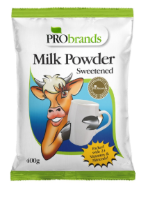 MILK PROBRANDS PWD SWEETENED 6X400G