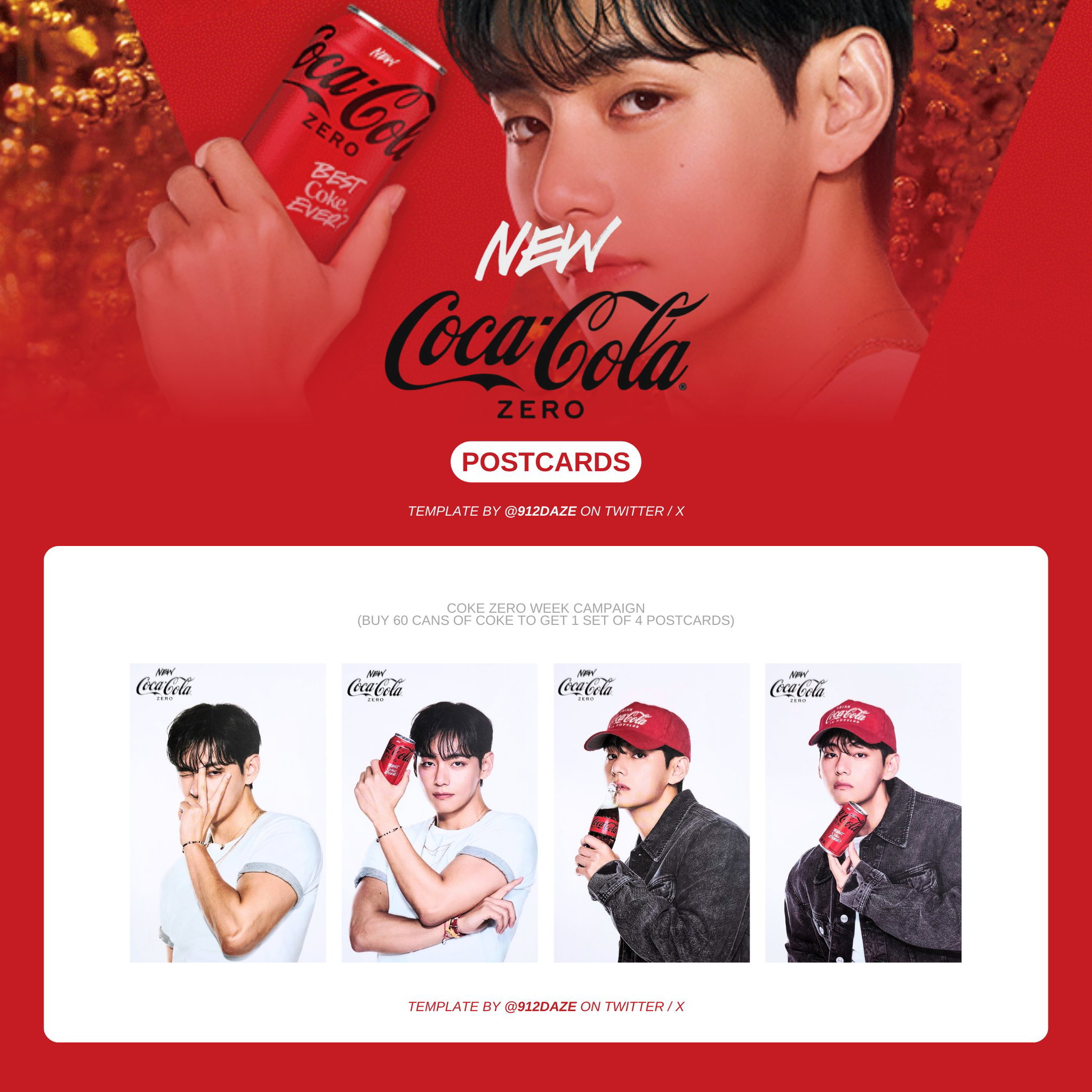 BTS V Coca-Cola Postcard / Accordion Book_1