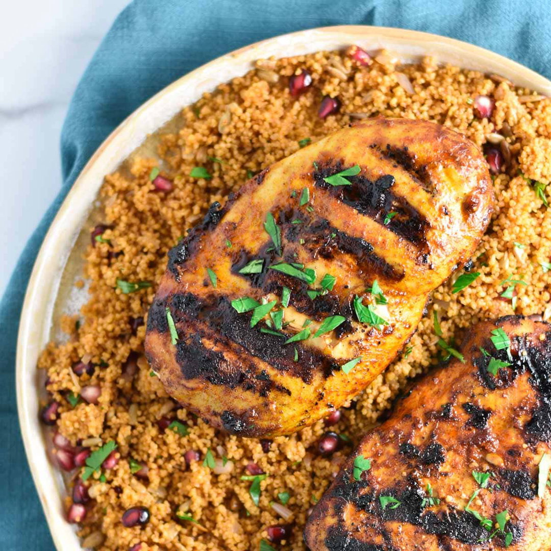 Chicken Thighs with Couscous Salad