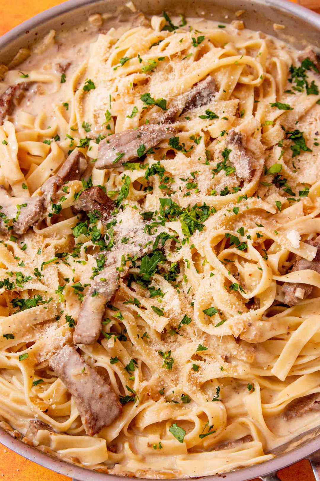 Creamy Steak Fettuccine