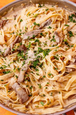 Creamy Steak Fettuccine