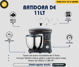 Batidora Profesional 11L - Sokany 