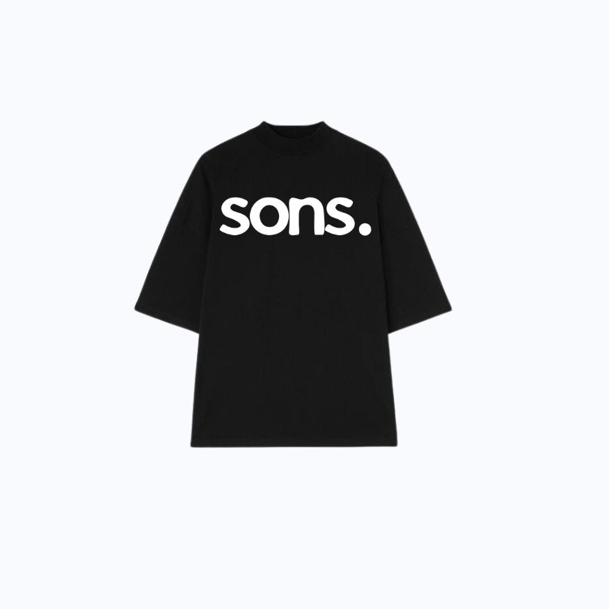 SONS OVERSIZED WHITE PRINT TEE
