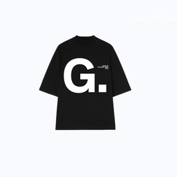 LETTER G OVERSIZED BLACK T-SHIRT
