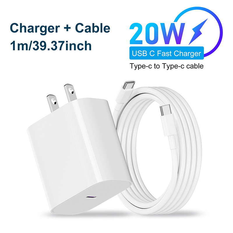 Type-C to Type-C Fast Charger (20w Block and 3ft Cable)_0