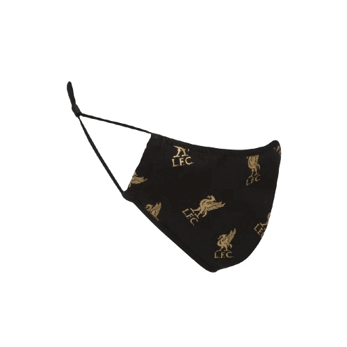 LFC Junior Liverbird Print Face Cover - Black (A15989)_1