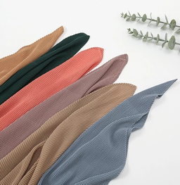 Pleated Chiffon Rhombus scarf