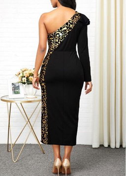 Midnight Mirage One Shoulder Dress