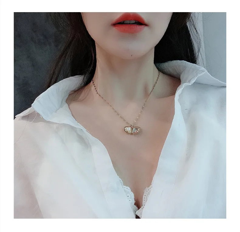 Pearl Shell Diamond Necklace_4