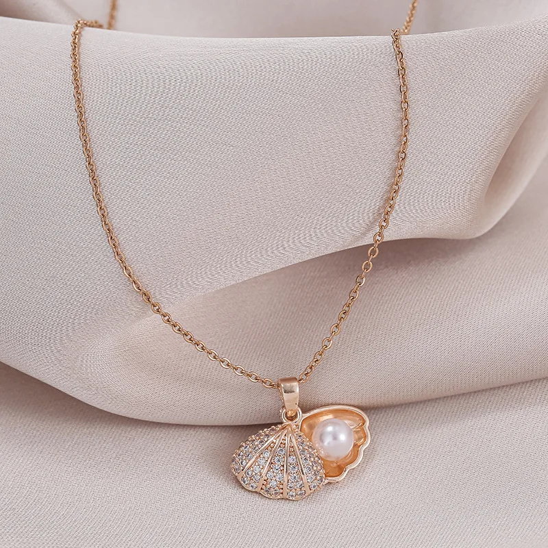 Pearl Shell Diamond Necklace_2