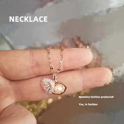 Pearl Shell Diamond Necklace