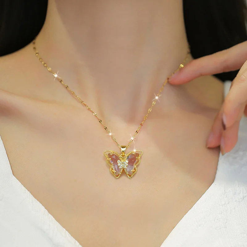 Crystal Butterfly Necklace