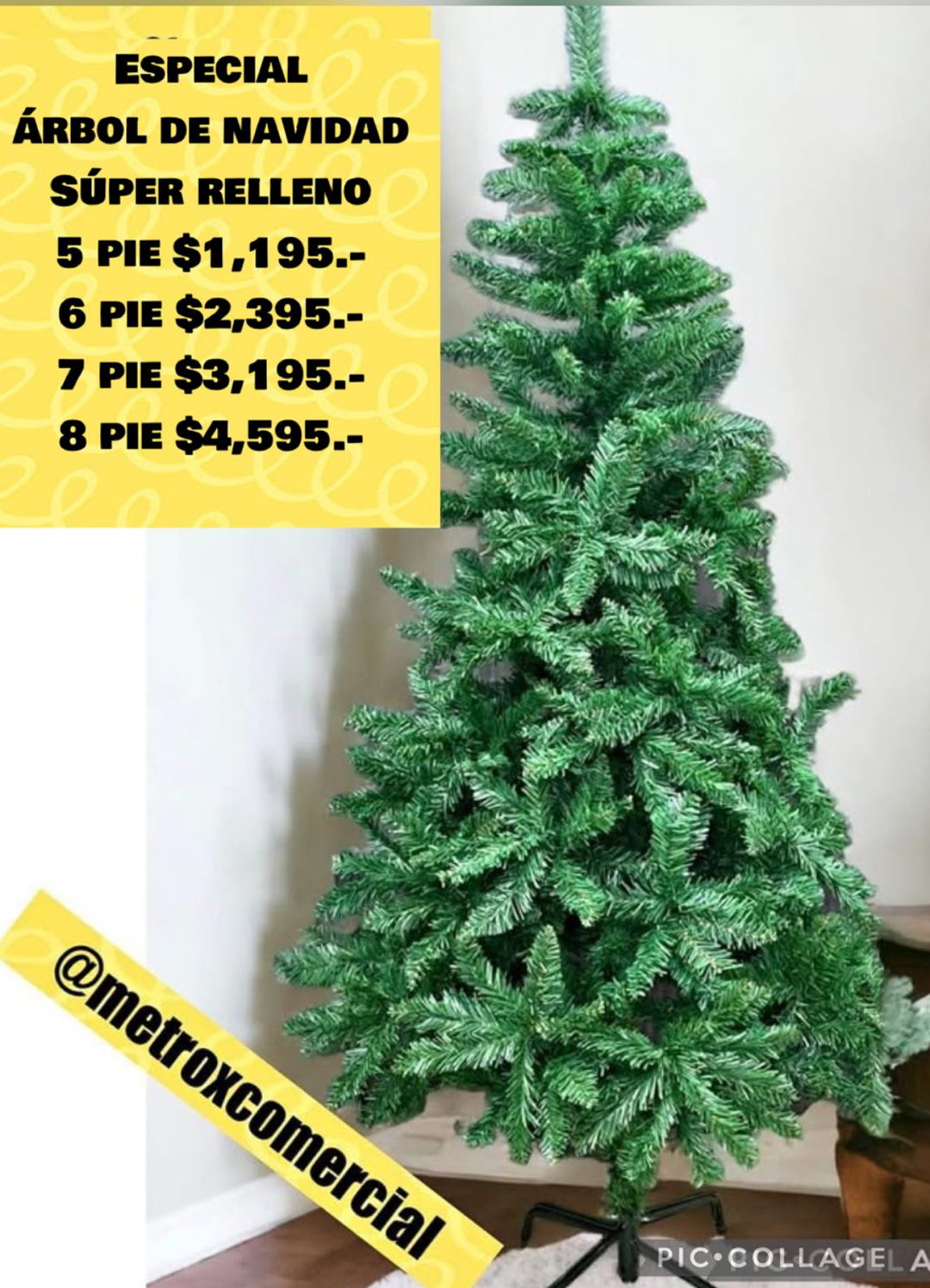 Árbol navidad super relleno 8 pie