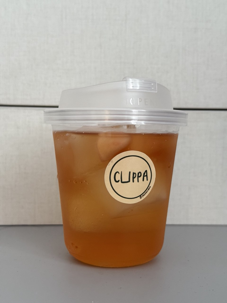 cold brew peach white tea