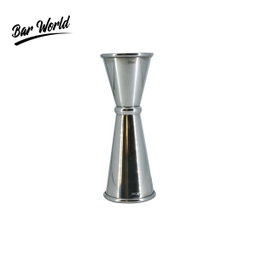 BAR WORLD STAINLESS STEEL BANDED DOUBLE JIGGER 30/50ML
