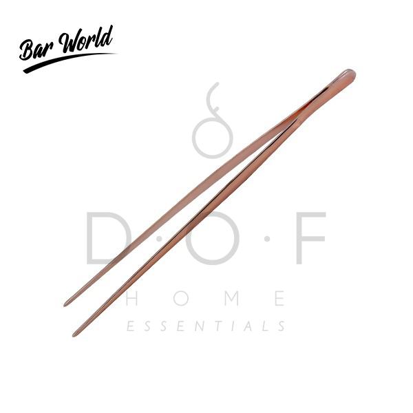 BAR WORLD COPPER PLATED GIANT CHEF TWEEZER 30 CM_0