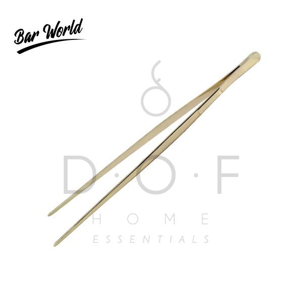 BAR WORLD GOLD PLATED GIANT CHEF TWEEZER 30 CM_0