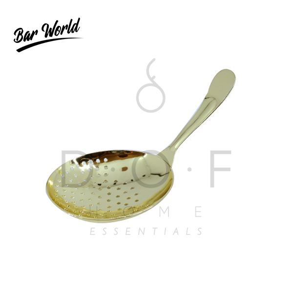 BAR WORLD GOLD PLATED DELUXE JULEP COCKTAIL STRAINER