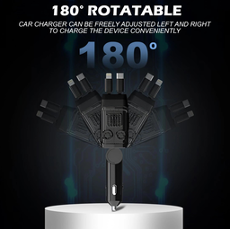 Chargeur Voiture Multifonction Rotatif 180° - NMC0006