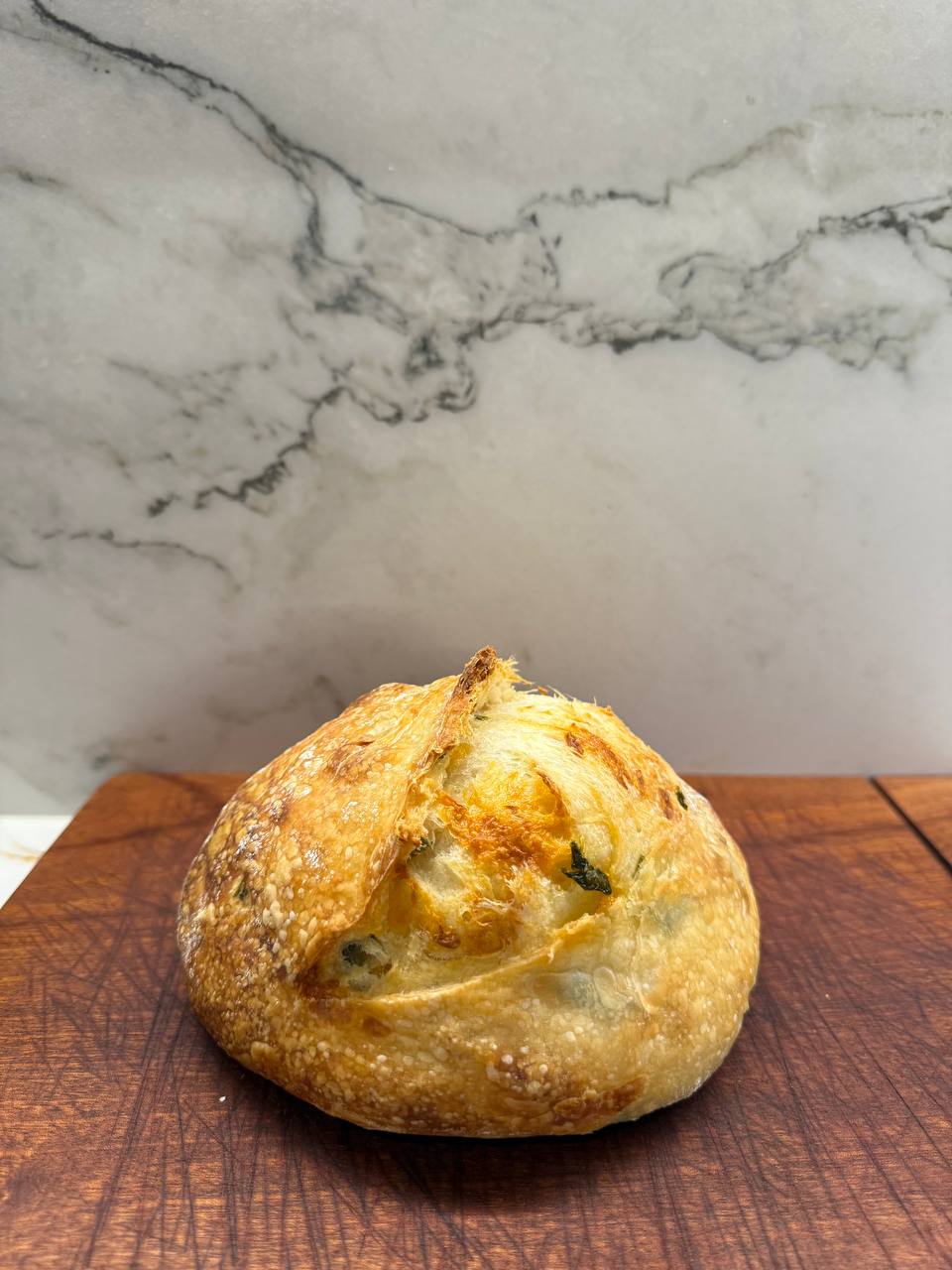 Cheddar Jalapeno Sourdough Loaf
