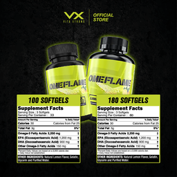 Vitaxtrong Omeflame X3000™ | 100 / 180 Softgels | Ultra-Concentrated Omega-3 Fish Oil 3000mg | EPA & DHA [VX]